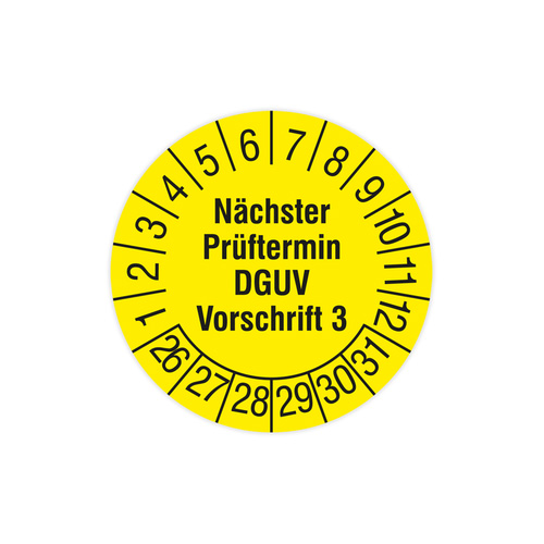 HT Instruments Prüfplaketten 30 mm | Sicherheitsprüfplaketten